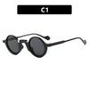 Fashion Uv400 Round Sunglasses New Retro Full-Rim Glasses Men And Women Trend Outdoor Sunscreen Eye Protection Sunglasses