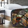VIKAMA Vintage Camping Style Blanket Multi Functional Warm Home Camping Outdoor Nap Blanket Room Decoration