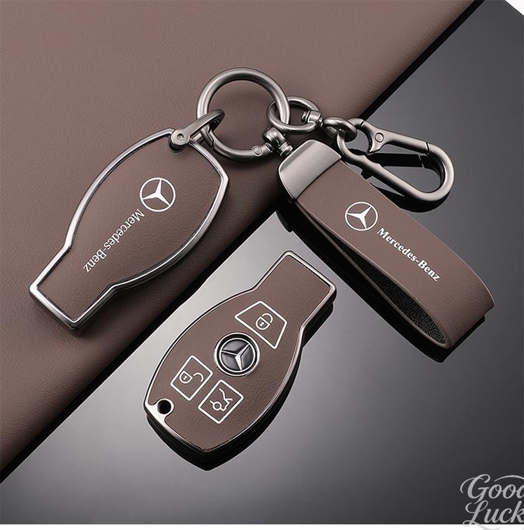 YDC4 Car Zinc Alloy Key Case Shell Buckle Car Key Cover For Mercedes Benz A C E S G Class GLC CLE CLA GLB GLS W177 Auto Accessory