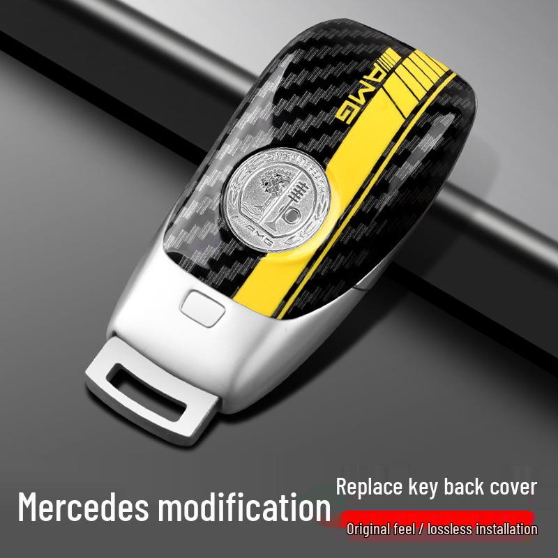 Запасная задняя крышка в стиле AMG для ключа Mercedes - Совместима с E-Class, C-Class, GLC-Class, A-Class, GLE