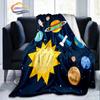 Space Universe and Many Planets In Galaxy Series Fashion Flannel Blanket Solar System Wallpaper Blanket Sofa Bed Warm
