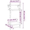 VidaXL Wall Shelves 2-Tier with Bars 2 Pcs Black 30x25x65 Cm 836253