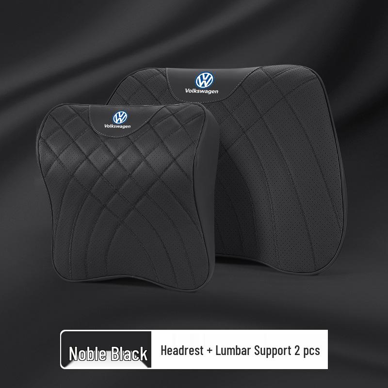 Volkswagen Car Headrest & Lumbar Support Pillow for Sagitar, Lavida, Passat, Bora, Tavendor, Magotan - Neck Protection