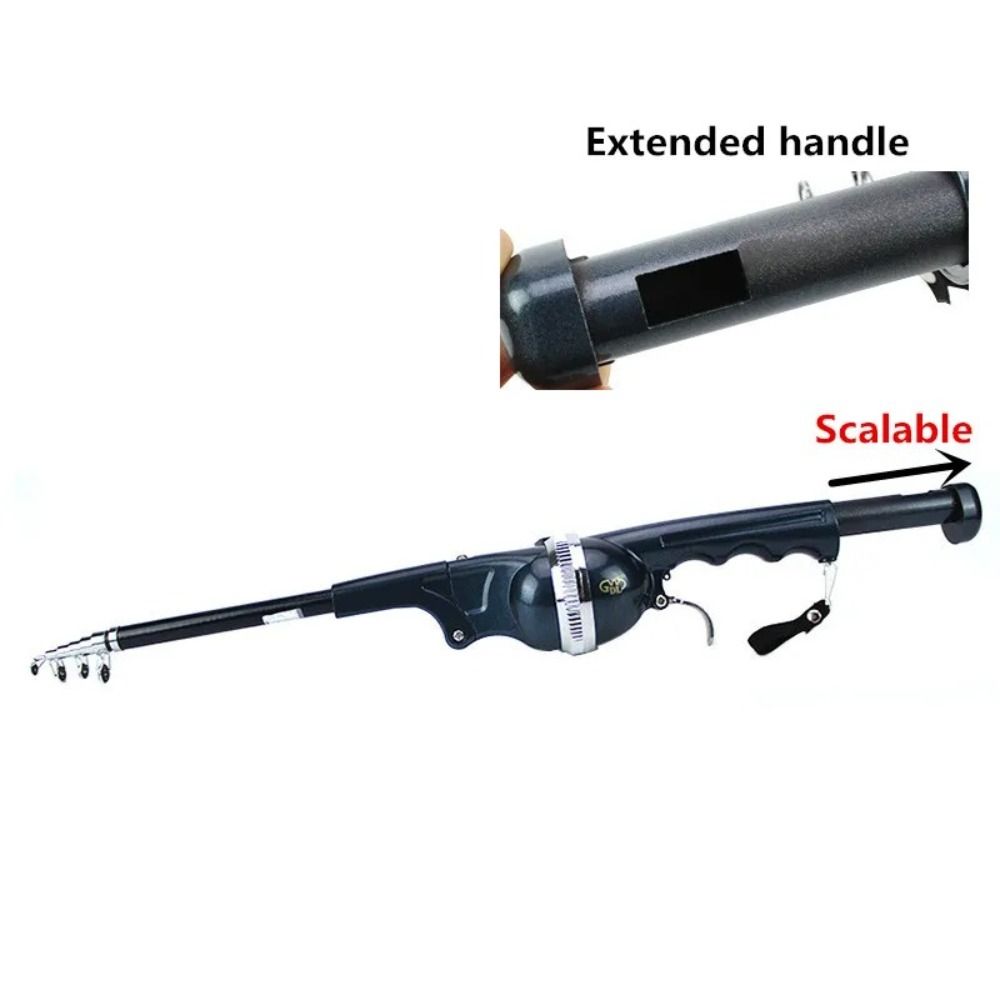 Foldable Fishing Rod 131cm Fish Tackle Set Mini Fish Pole Reel Combo  Outdoor Fishing