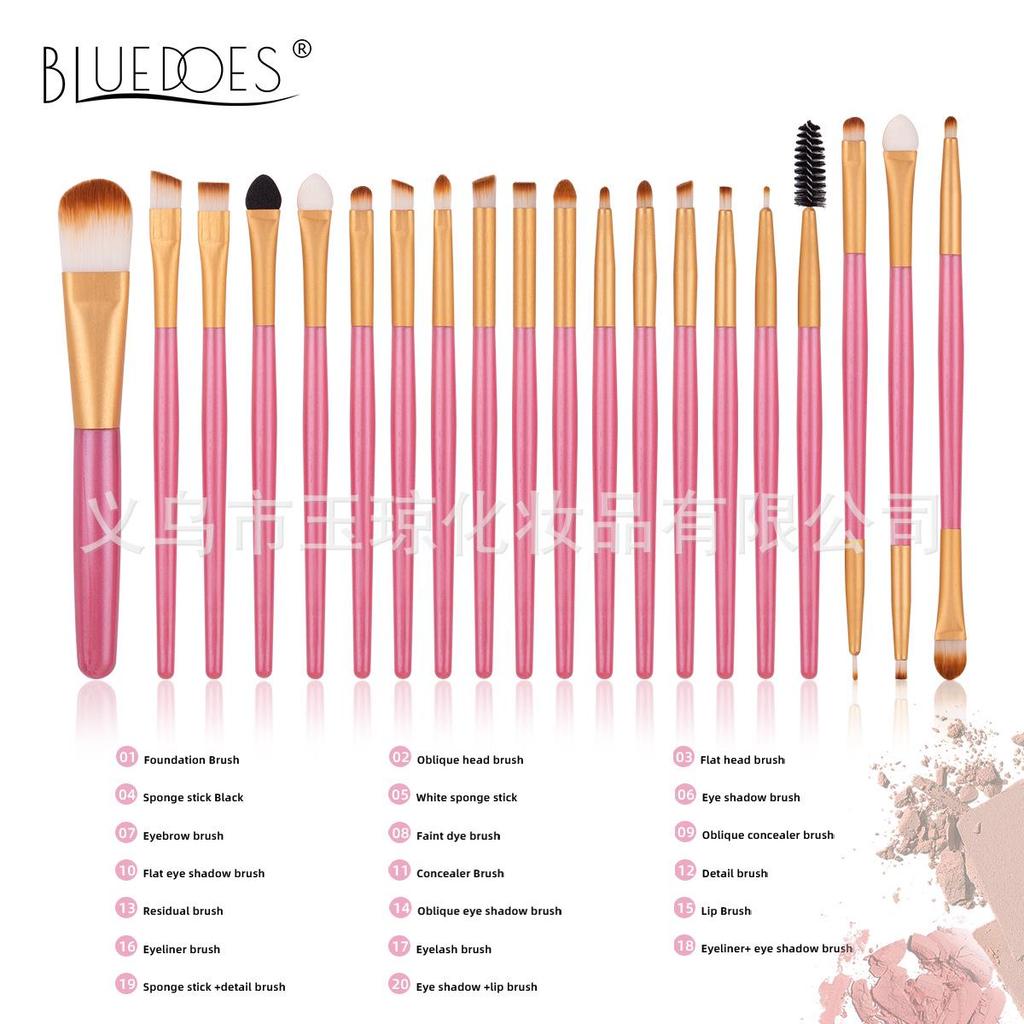 33-Piece Soft Makeup Brush & Beauty Sponge Set - Includes Eyeshadow & Foundation Brushes