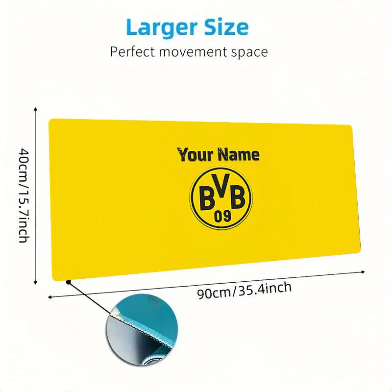 Bsc Young Custom Name Large Size Mouse Pad Large Gaming Table Cushion Non-slip Laptop Tablet Big Mousepad XXL Mat Mini PC Playmat With Lock edge