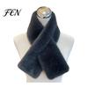 Stylish Outdoor Winter Neck Gear Women Faux Fur Scarf, Warmer for Cold Weather, Short Collar Scarves, Soft High Density Velvet Protection & Not Bulky,