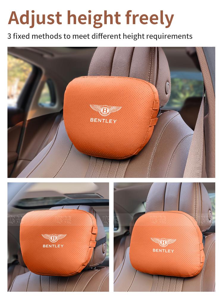 For Bentley Continental GT MULLINER Bentayga Flying Hurtling Spurlogo Car Headrest Neck Support Lumbar Cushion Soft Neck Pillow MY5