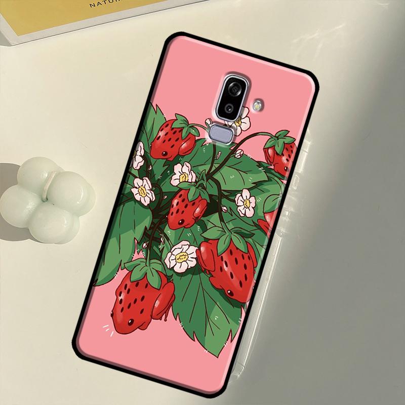 Милый клубничный чехол для Samsung Galaxy J8 A7 A9 A6 A8 2018 A3 A5 J1 2016 J3 J5 J7 2017 J6 J4 Plus Coque