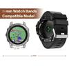 Для Garmin Fenix 7X Solar 26 мм кожаный ремешок со стальной пряжкой