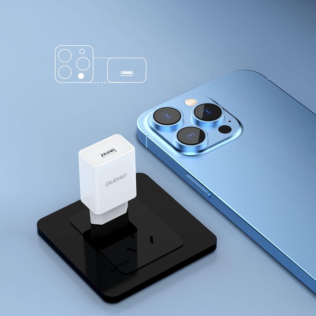 Зарядное устройство Dudao A4EU, 2,1 А, белое, с кабелем USB-A на Micro USB — аксессуар для мобильного телефона