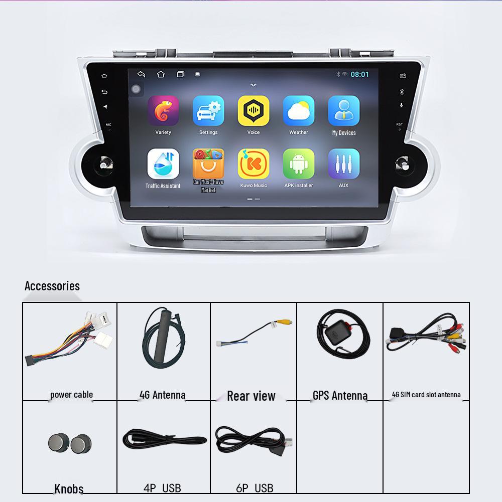 Compatible Android Navigation System with GPS & CarPlay for 2009-2014 Toyota Highlander