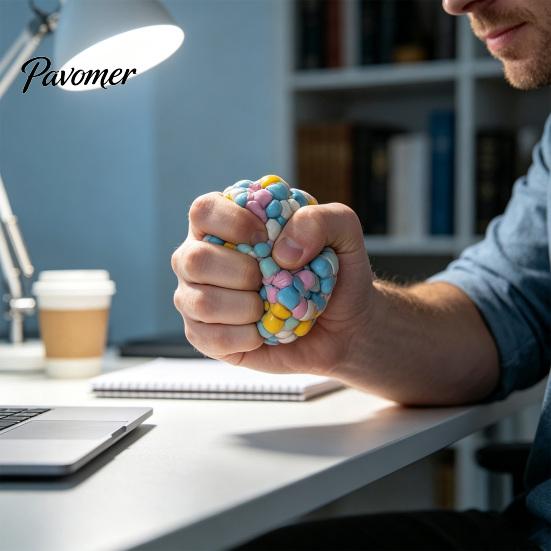 Relaxing Toys for Office Desk Handmade Squeeze Stress Ball, Ultra‑Soft Fidget Squeaky Creative Sensory Engaging Boys Girls Toy Party, Relief