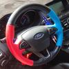 Ручная строчка из углеродного волокна Кожаный чехол на руль автомобиля Для Ford Focus 3 Kuga Escape C-MAX Ecosport 2016-