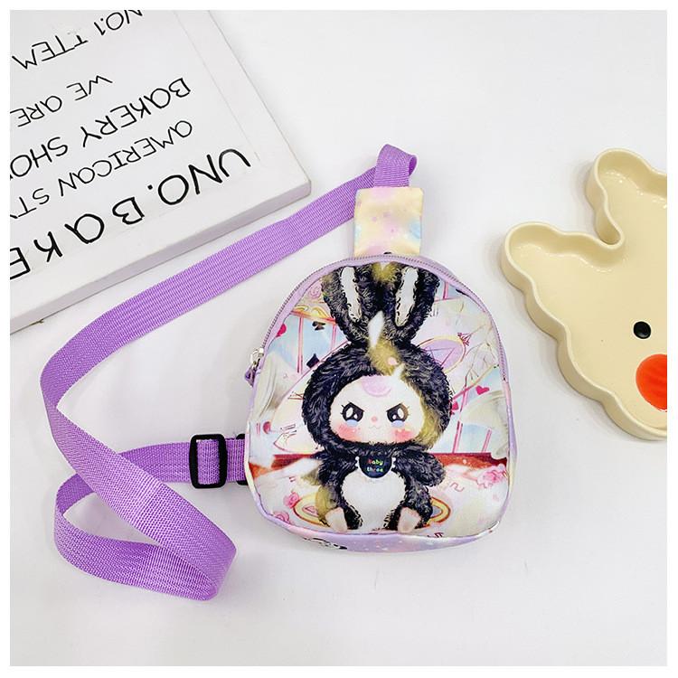 Baby Printed Three Children Shoulder Crossbody Chest Bag Outdoor Cartoon Wallet
