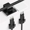 Hanrunwa Self-Adhesive Cable Clips Black 30 Pieces