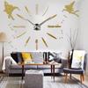 Acrylic 3D DIY Large Wall Clock Angel Mirror Stickers Silent Mirror Oversize Clock for Living Room Big Hanging Wall Clocks