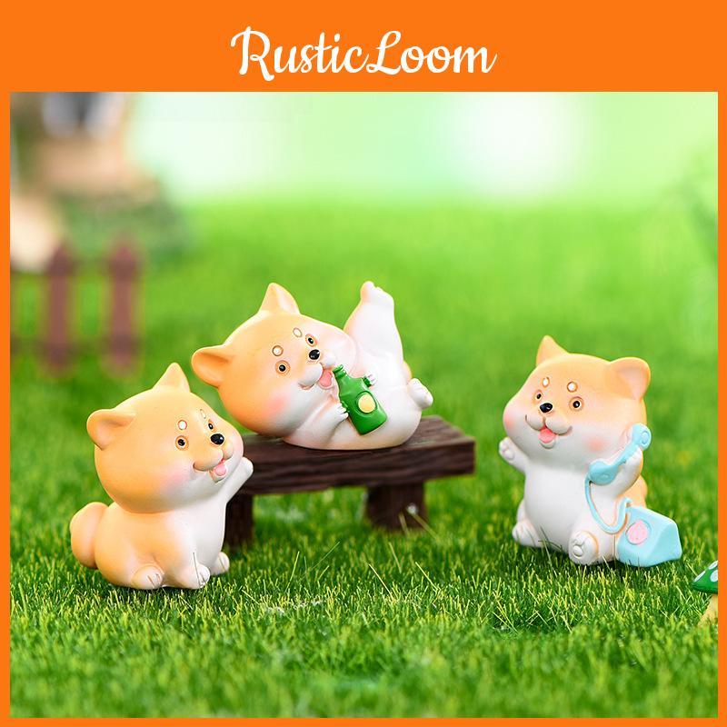 Sweet Akita Puppy Resin Miniature Diy Decor Cute Accessories For Car And Home Decoration