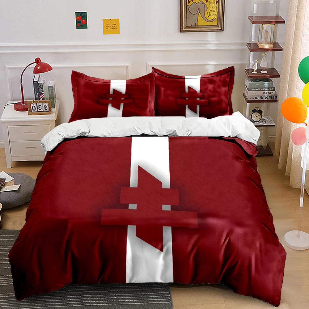 Maroon background, white stripe. Bedding sets Duvet cover sets Duvet covers Pillowcases(1*Duvet Cover 2*Pillowcases without duvet insert)