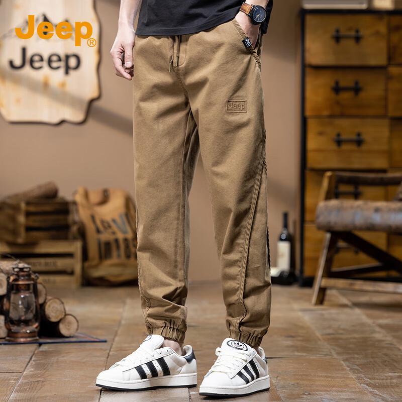 Jeep Мужские повседневные брюки карго на кулиске