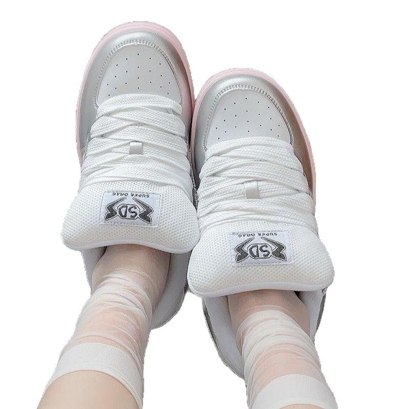 2025 молния новая доска обувь модная высокая ценность оригинальная обувь женская ретро хлеб ниша универсальная спортивная и повседневная обувь