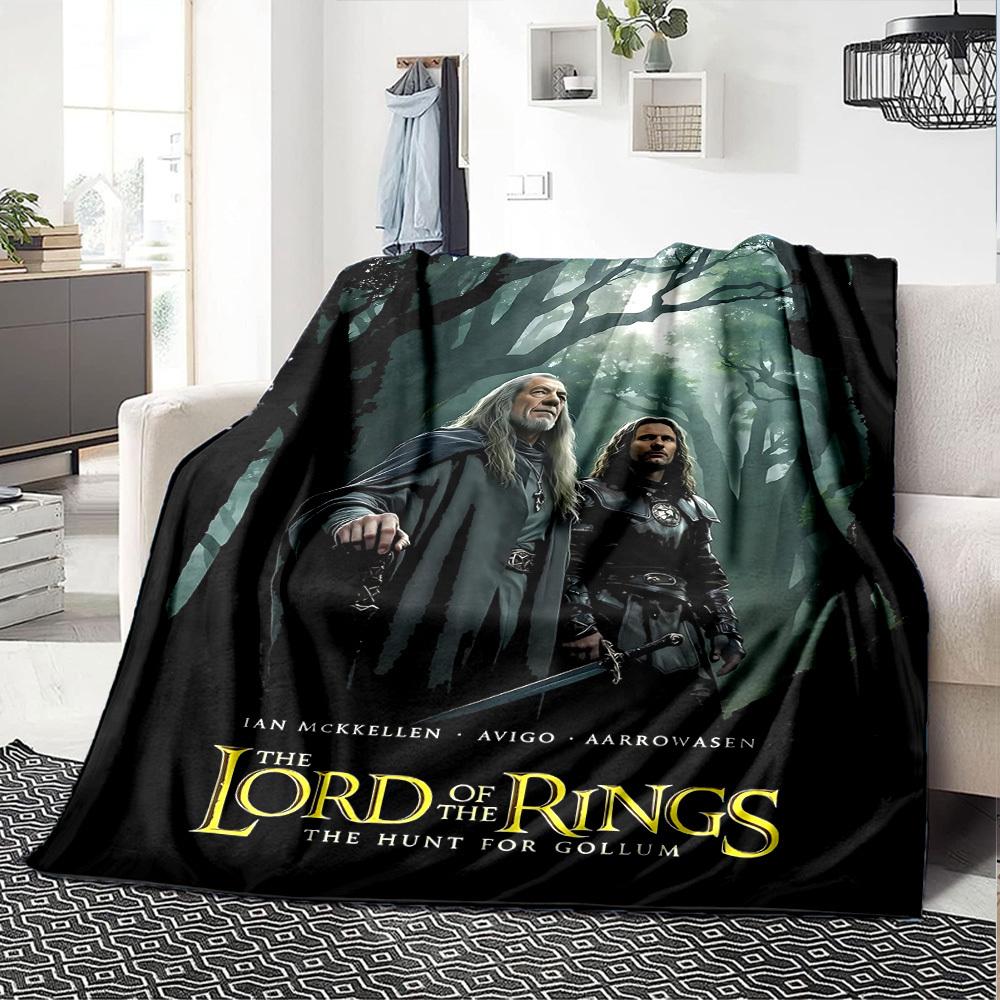 1pc Lord of the Rings Hunt for Gollum Flannel Blanket Soft Warm Throw for Home, Office, Travel, All-Season Cozy Bedding GiftL1225