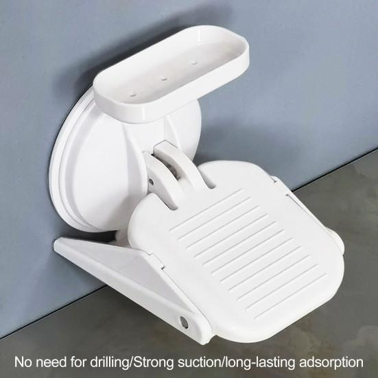 Регулируемая по высоте педаль для ванной комнаты, конструкция с присоской без сверления, противоскользящая широкая педаль, экономящая место для душа