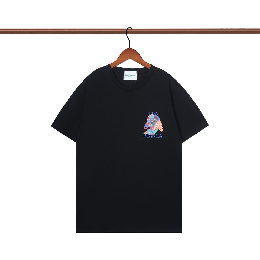 Casablanca 23 spring and summer new fantasy gate starry sky castle casa letter logo short-sleeved couple T-shirt