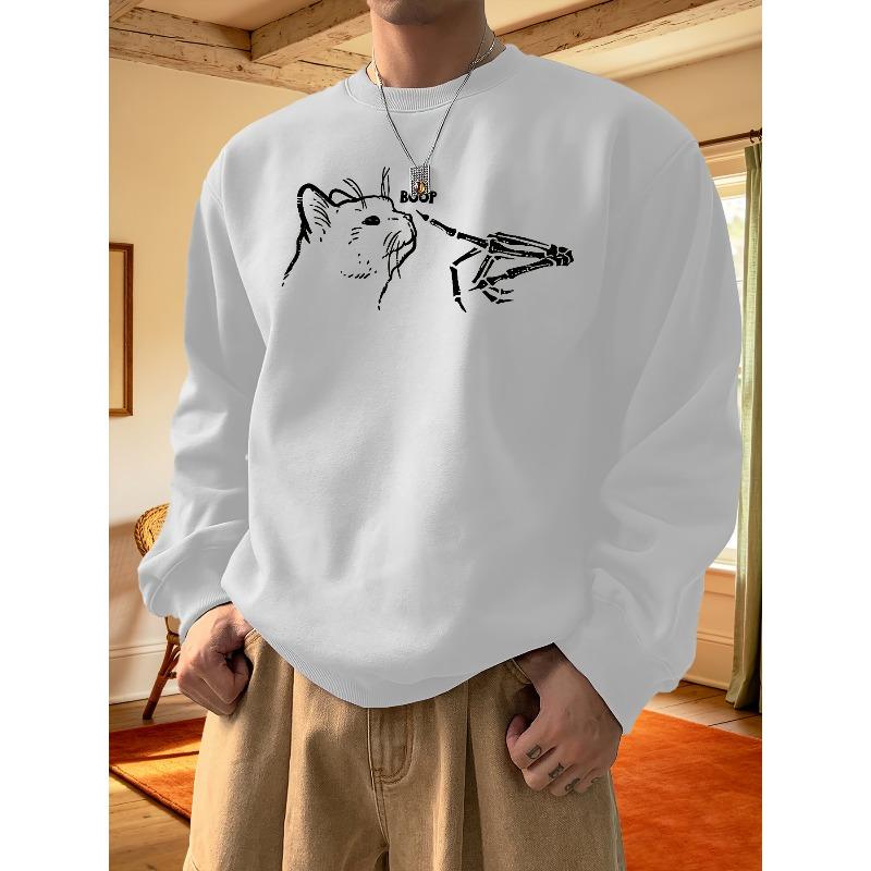 Men's Round-Neck Long-Sleeved Sweatshirt, Suitable for Daily Wear, Multicolor Sweatshirts, Lightweight Sweatshirts, Outerwear for Winter Seasons