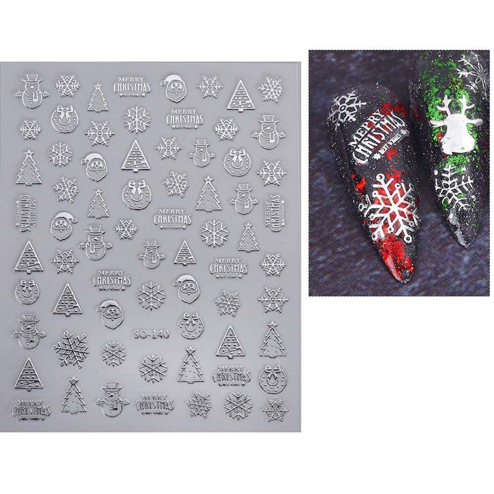 Manicure Ornaments Christmas Bronzing Nail Stickers Christmas Bronzing Nail Decals  Girls