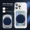 For Samsung Galaxy Z Flip7 5G Magnetic Case Kickstand Denim Texture Leather Back Cover with