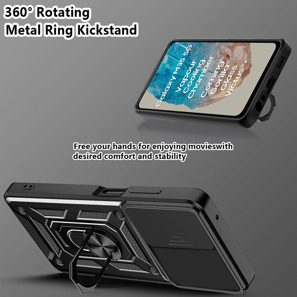 Чехол для защиты камеры Samsung M35 M55 M15 F15 M54 M14 F14 M23 M53 M33 F23 M52 Galaxy A55 A35 A15 A05 Armor Hybrid Ring Cover