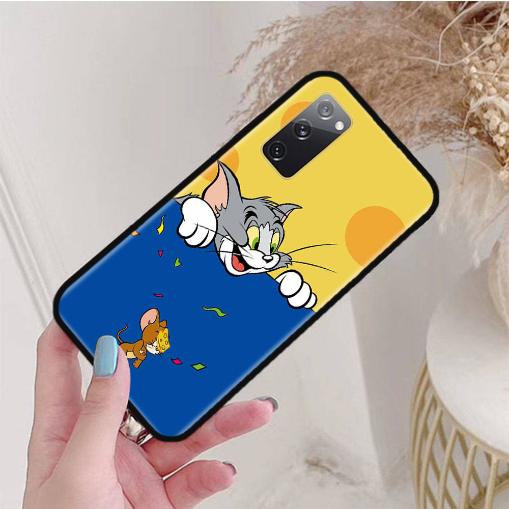Черный чехол для Xiaomi Poco X6 X4 M5 M6 F5 F6 C65 C55 C50 C51 C40 Pro Redmi 14C A3X 13C 12C 11T 10A 9C Note 7 6 8A Plus C-44 милый Том и Джерри