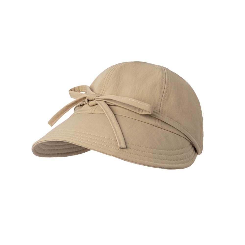 Fashion Lace-up Bucket Hat Wide Brim Quick Drying Duck Tongue Cap Bowknot Fisherman Cap Women Girls Wear