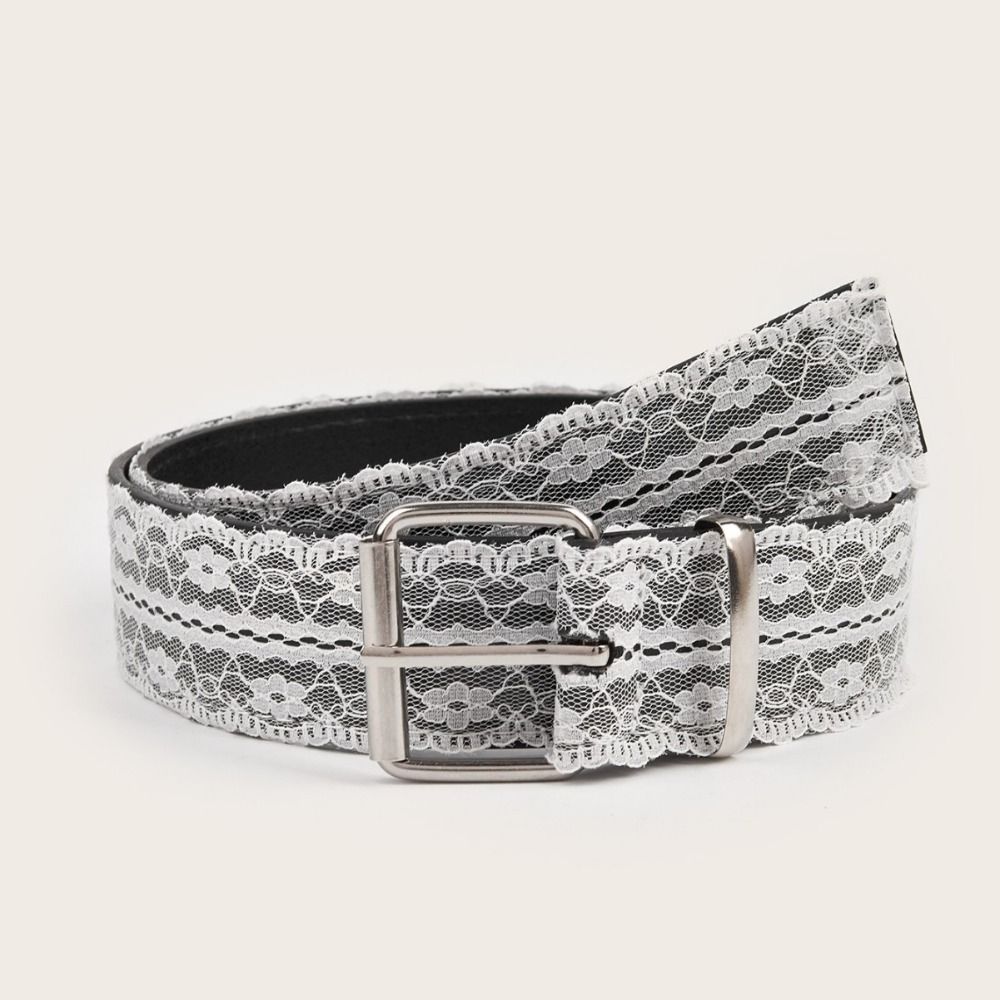 Beautiful Lace Waist Belt Leather Jeans Belts Elegant Lace Waistband  for Women Skirts and Jeans