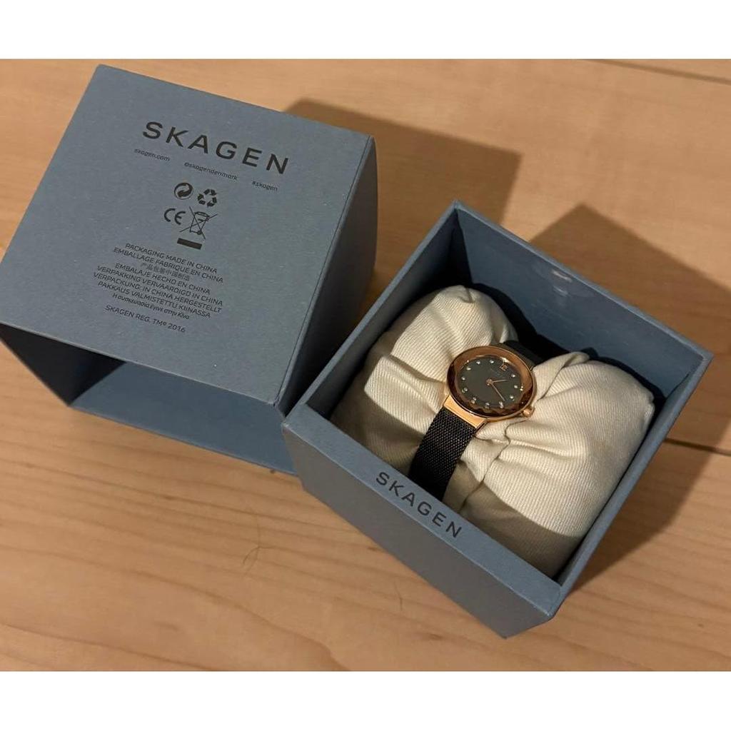 Б/у женские часы SKAGEN золотой/серый