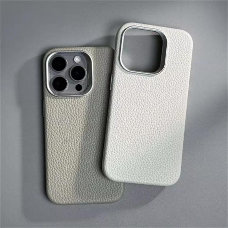 Роскошный беспроводной зарядный кожаный чехол MagSafe для iPhone 14pro 16 pro max 14 15 13 pro 12 защитный жесткий чехол из сплава для линз