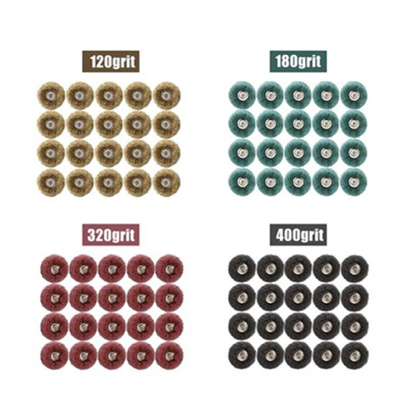 40 шт./компл. чистящих подушечек, комплект полировальных кругов, 1-дюймовый шлифовальный круг, удобный, практичный