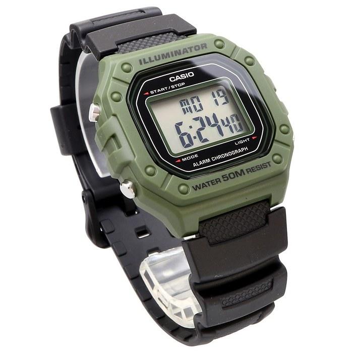 Casio Standard Digital Watch W-218H-3AV (Olive Green)