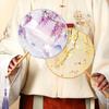 Ancient Round Hand Fan Chinese Style Embroidery Fan Decorative Fans Dance Silk Fan  for Hanfu