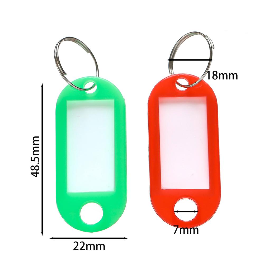 10/50pcs Colors Plastic Key Tags With Card Label For Diy Keychain Kit Luggage Tag El Number Classification