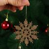 Hanging Pendant Charming Christmas Tree Decor Glitter Snowflake Festival Decoration Party Ornaments