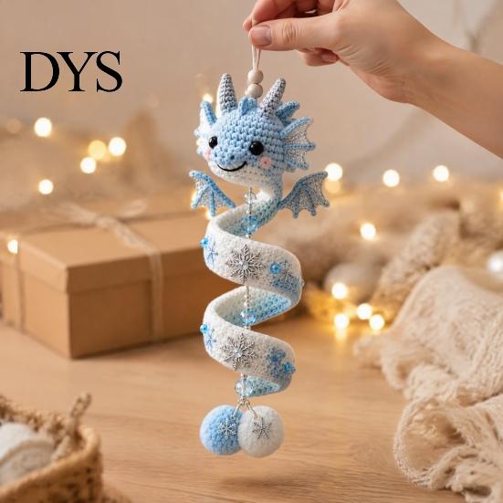 Продвинутые проекты для рукоделия DIY Набор для изготовления подвесного украшения «Дракон Спираль», Легкая сборка Декоративное искусство, Инклюзивный набор для вязания крючком ручной работы для людей с ограниченными возможностями