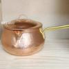 Мини Ручной Кофейник из Чистой Меди, Для 1 Человека, С Крышкой, Для Улицы, Пикника, Суповая Кастрюля, Портативная Кастрюля с Утолщенным Дном