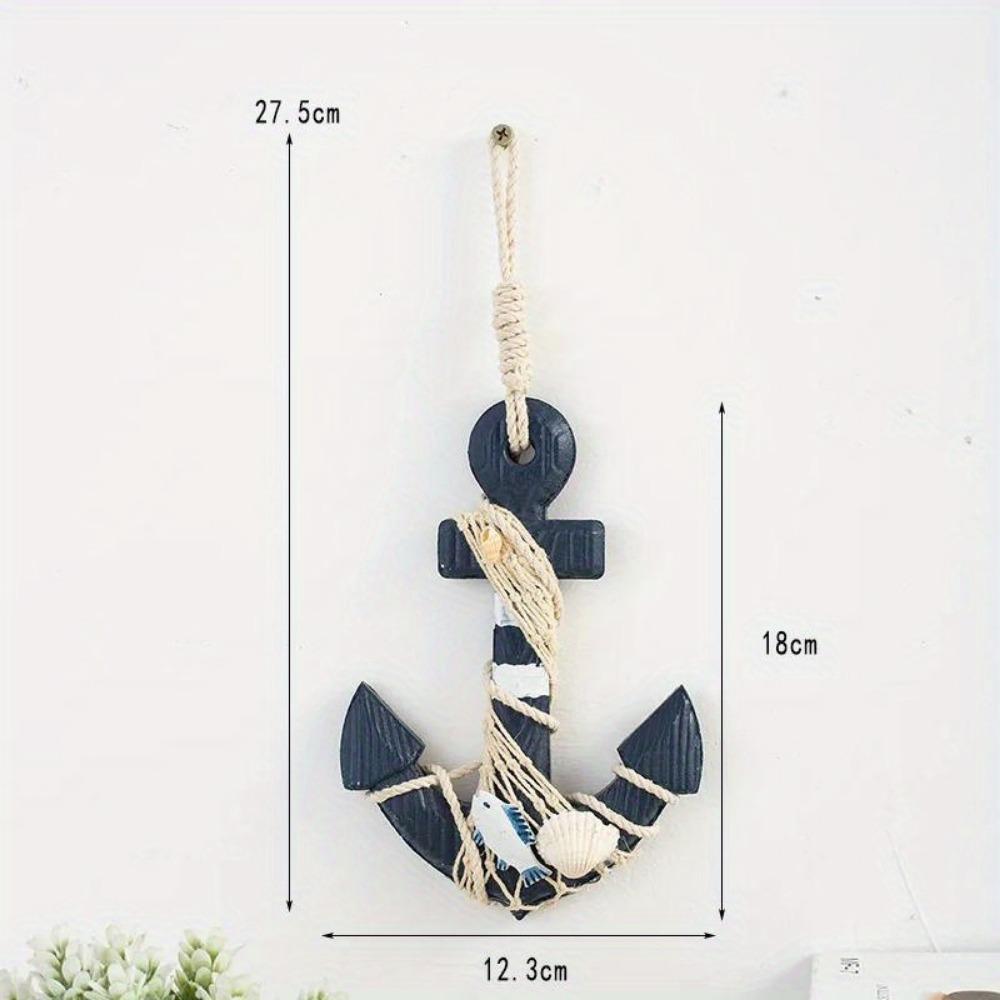 1PC Mediterranean Boat Anchor Ship Wheel Retro Wood Nautical Wall Hanging Ornament Decoration Steering Sailing Home Decor