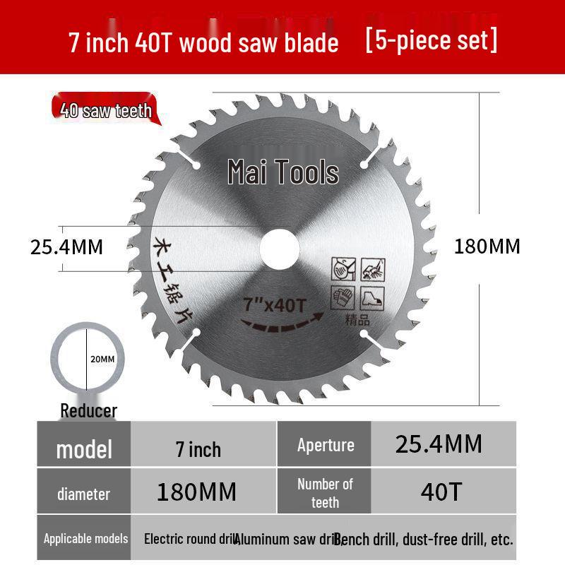 High Hardness Aluminum-Wood Dual-Purpose Saw Blade with Sharp Alloy Teeth for Woodworking and Ecological Boards