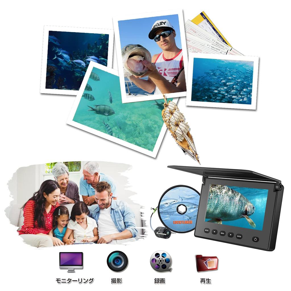 LUCKYLAKER Fish Fish Подводная рыба Рыба Корюшка Лодка поставляется с инфракрасной поддержкой ночной рыбалки Finder, Finder, Camera, Finder, Portable, Finder,