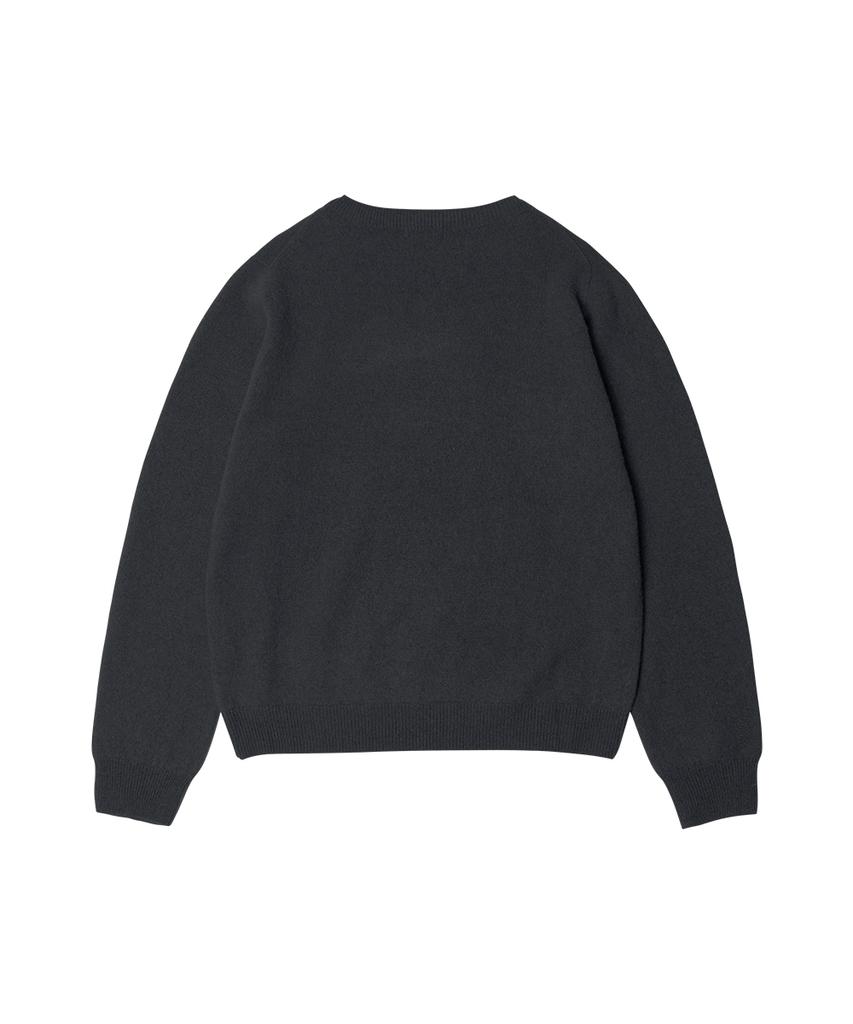 PISCESS Basic Wool Knit Top_Dark Gray