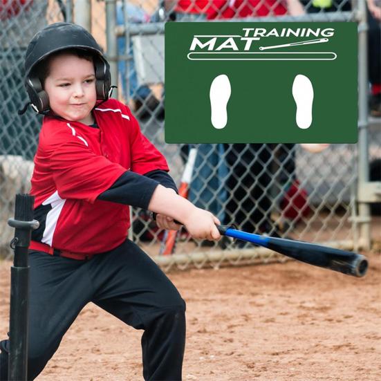 Бейсбольный коврик для ударов с пальцами ног, обращенными к месту. Нескользящий дизайн. Износостойкий. Игрок-левша. Игрок в софтбол.