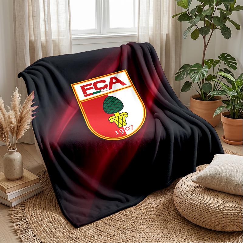 FC Augsburg FC Soft Flannel Fleece Blanket Lightweight Cozy Warm Throw Blanket For Sofa Bed Home Decor